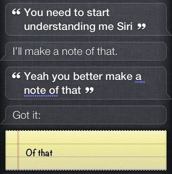 Siri technically doing exactly what you asked her to do.