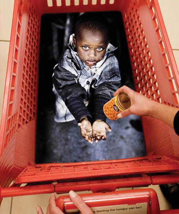 When a South African charity put this in shopping baskets.