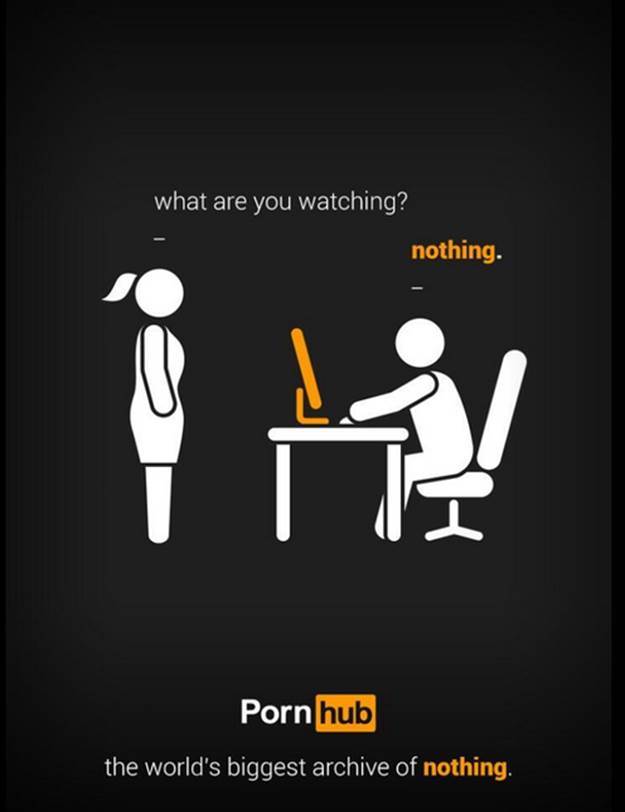 When they came up with this to advertise Pornhub.